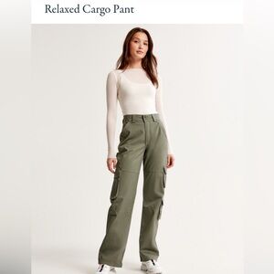 Abercrombie & Fitch Relaxed Cargo Pants Green